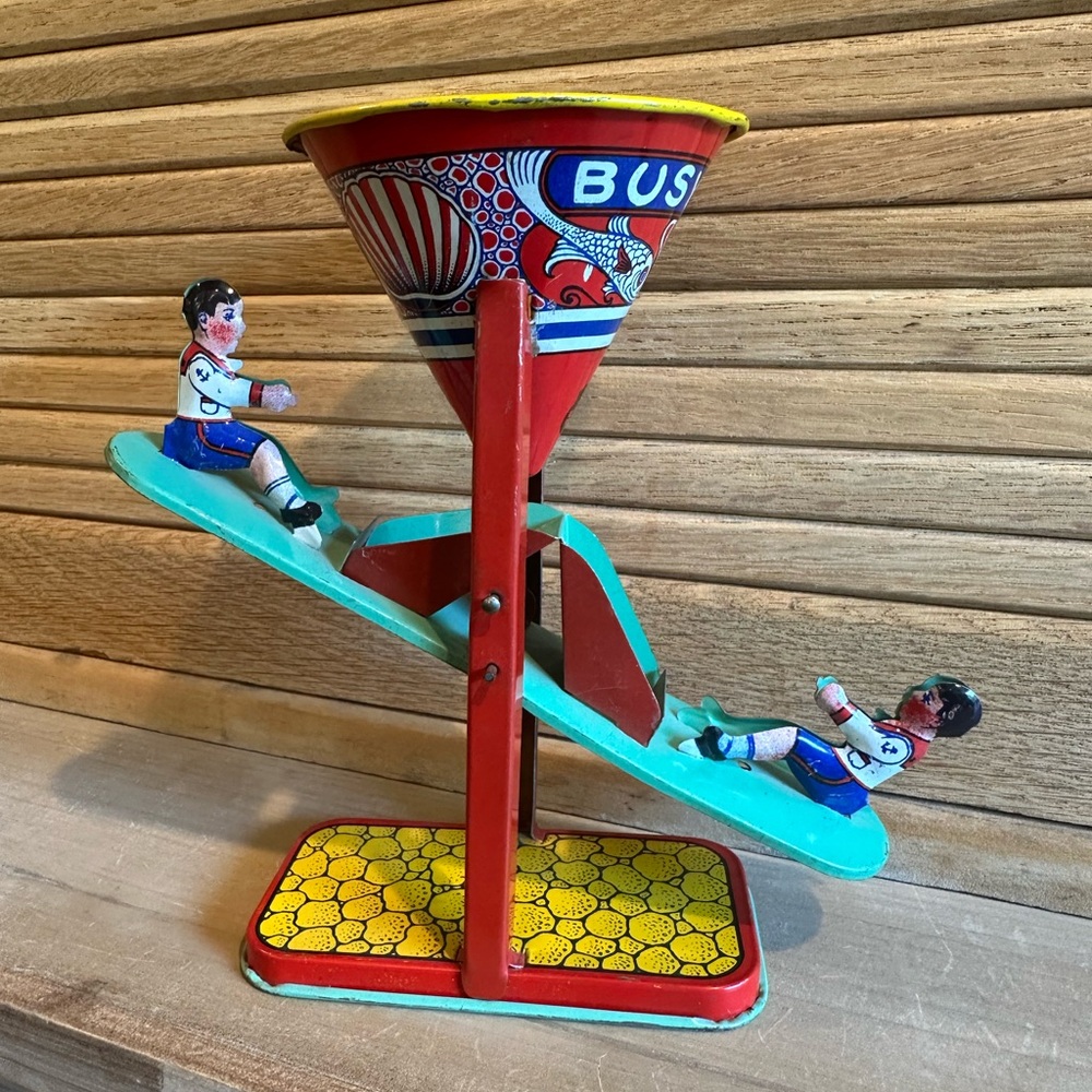 Vintage Tin Lithograph Sand Seesaw